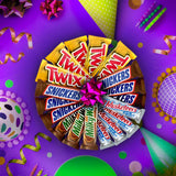 snickers, twix, milky way & 3 musketeers individually wrapped full-size milk chocolate candy bars bulk assortment 33.31 oz 18 bars