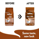 Lavazza Crema E Aroma whole bean coffee, 2.2-pound bag, non-GMO, medium roast with earthy flavor and long-lasting crema
