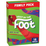 Fruit By The Foot Berry Tie-Dye and Strawberry Tie-Dye fruit flavored snacks, 18 rolls, 13.5 oz, gluten-free and gelatin-free