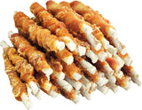 MON2SUN 5-inch rawhide twist chicken hide sticks for puppy and small dogs, 14.11 oz chicken pack