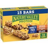 Nature Valley gluten-free protein bars, 10g protein, 15-count variety pack, 21.3 oz box