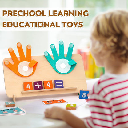 Preschool Learning Toys for Toddlers 2-4, Educational Math Manipulatives Number Counting Blocks for Kids, Montessori Toys for 3-5 Year Old Boys Girls Birthday Gifts