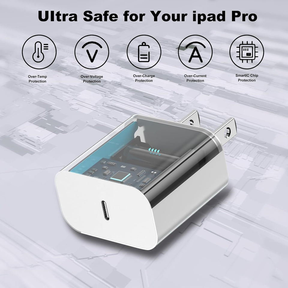 iPhone 17 16 15 Charger Fast Charging,20W Apple iPad USB C Fast Charger,2Pack 6ft USB C Wall Charger Block for iPhone 17/Pro/Pro Max/17 Air/ 16/16 Pro/16 Pro Max/15/Plus/Pro/Pro Max, iPad Pro/Mini - Rayz Mart