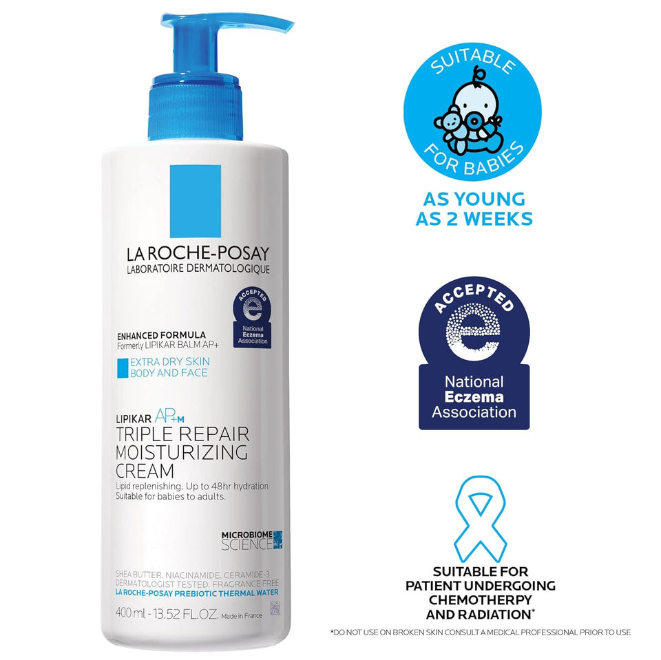 la-roche-posay lipikar ap+ triple repair moisturizing cream for dry skin and sensitive skin