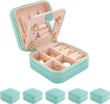keLofoN small pink jewelry case with mirror travel gift for girls women