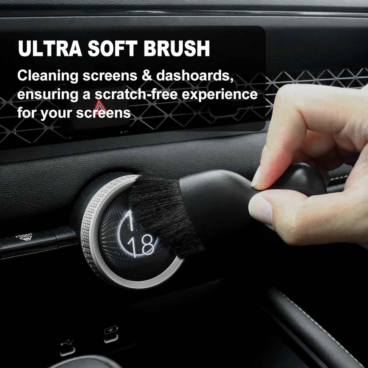 7PCS Car Detailing Brush Set, Ultra Soft Boars Hair Car Interior Detailing Brushes, Car Interior Detailing Kit, Car Cleaning Gel Supplies Kit, Car Dust Brush, Car Accessories for Truck, SUV, Interior