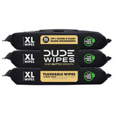 duke unscented extra-large adult wet wipes - 3 pack, 144 flushable wipes, septic and sewer safe