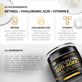 Men's Hydrating Face Cream Moisturizer for Anti-Aging, Collagen, Retinol, and Hyaluronic Acid - 1.7 oz
