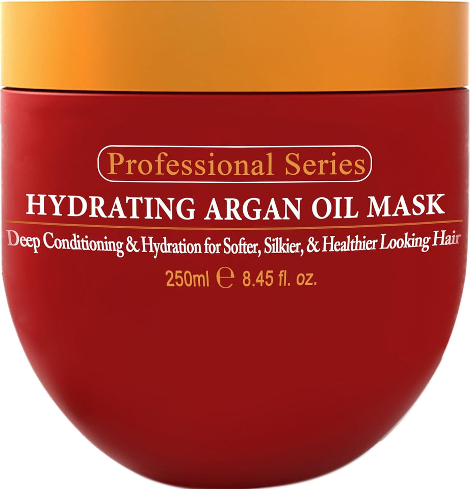 Arvazallia Hydrating Argan Oil Hair Mask and Deep Conditioner for Dry or Damaged Hair (8.45 oz Jar)
