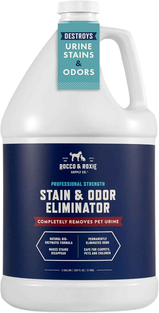 Rocco & Roxie Stain & Odor Eliminator for Strong Odor, 32oz Enzyme Pet Odor Eliminator for Home, Carpet Stain Remover for Cats & Dog Pee, Enzymatic Cat Urine Destroyer, Carpet Cleaner Spray