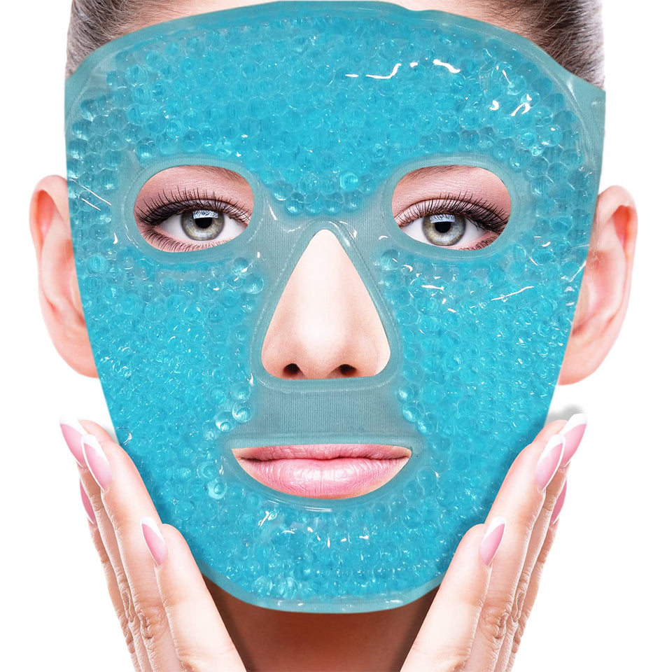 znöcuetöd blue cold face eye mask ice pack for facial puff, dark circles and skin care