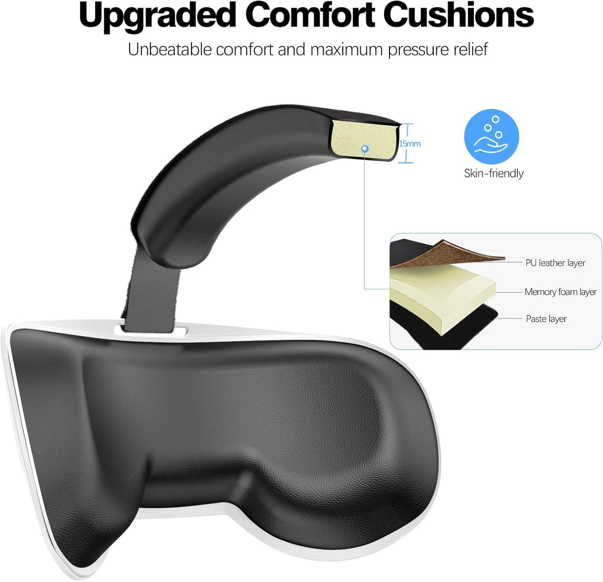VZNEK Head Strap Compatible with Oculus Quest 2,Meta Quest 2 Accessories Adjustable Elite Strap Replacement for Enhanced Comfort Support and Gaming Immersion in VR (Without Battery)
