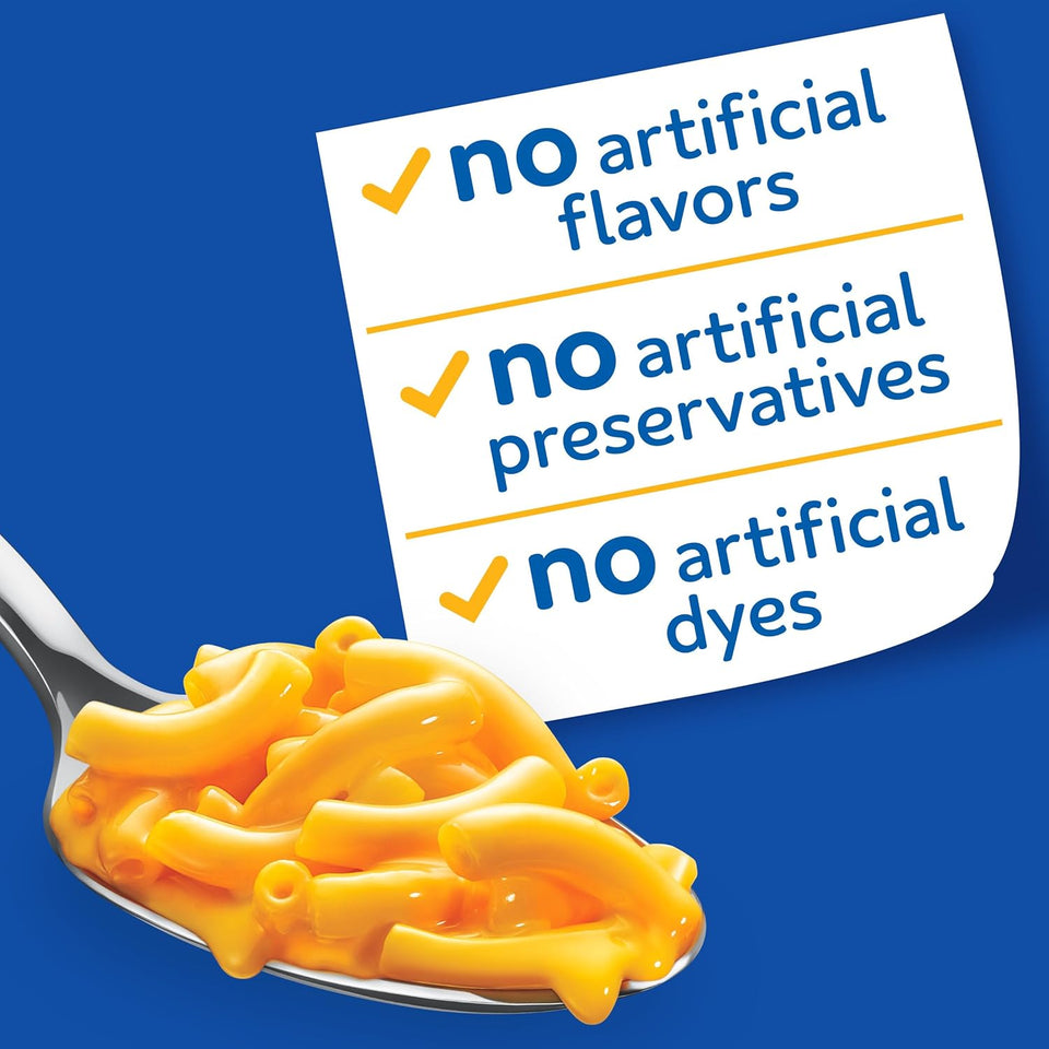 kraft macaroni and cheese, 4 boxes, original flavor, no artificial flavors, 7.25 oz