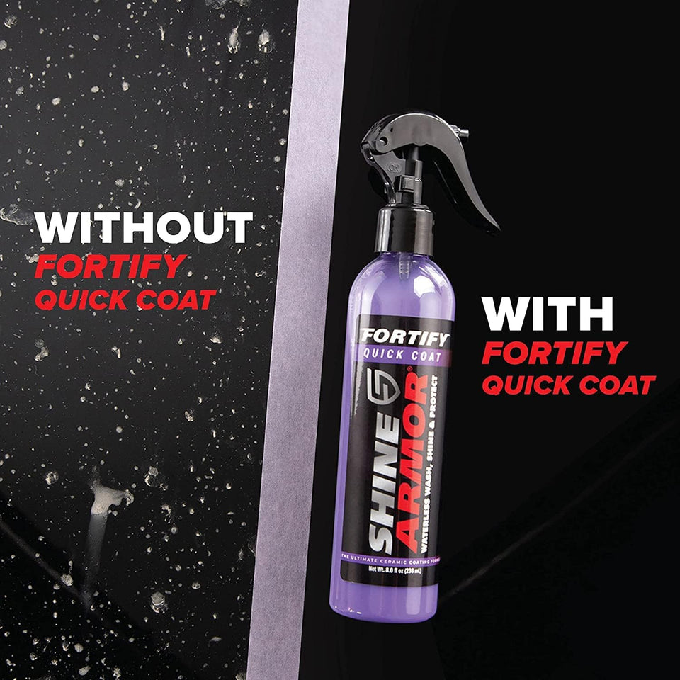 Shine Armor Fortify Quick Coat 3-in-1 Ceramic Car Wax Spray and Waterless Car Wash for Maximum Shine and Protection