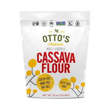 Otto's Naturals Multi-Purpose Cassava Flour, Non-GMO, Gluten-Free, Grain, Nut and Gum-Free, 1-to-1 Wheat Flour Alternative, Paleo, AIP, 2 lb