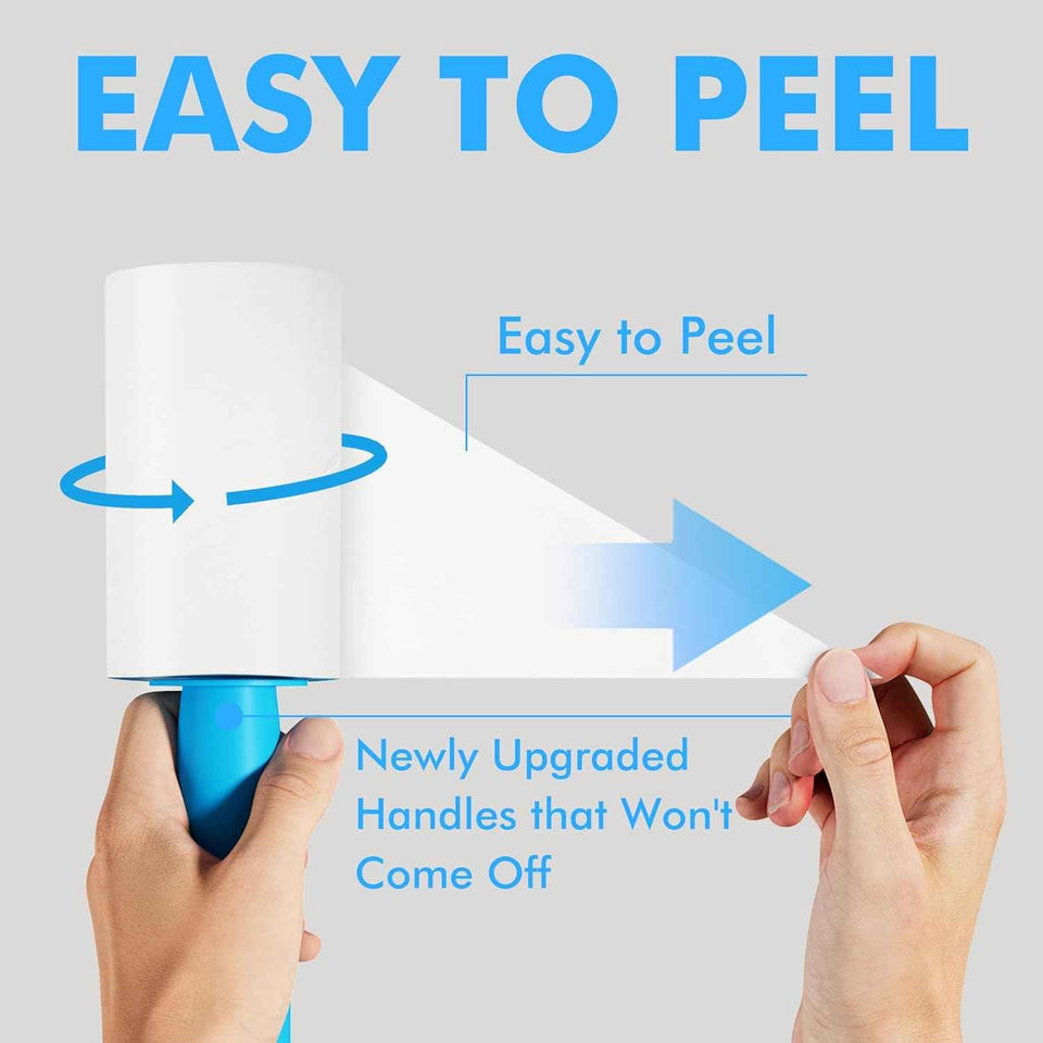 Extra Sticky Lint Roller, Mega Value Set 400 Sheets for Pet Hair Removal, Dog and Cat Lint Remover for Clothes, Furniture, Carpet