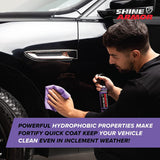 Shine Armor Fortify Quick Coat 3-in-1 Ceramic Car Wax Spray and Waterless Car Wash for Maximum Shine and Protection