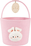 oiahomy-pink-easter-basket-with-handle-personalized-bunny-baskets-for-kids-and-gifts