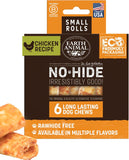 Earth Animal No Hide Chews for small dogs, 16-45 lbs, 6 count, chicken, rawhide free, long lasting