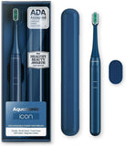 Aquasonic Icon ADA-Accepted Rechargeable Toothbrush with Magnetic Holder & Slim Travel Case | 2 Modes & Smart Timers | Gentle Micro-Vibrations