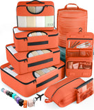 vekens 8-set packing cubes nylon organizer bags for beach vacation cruise ship travel essentials suitcase