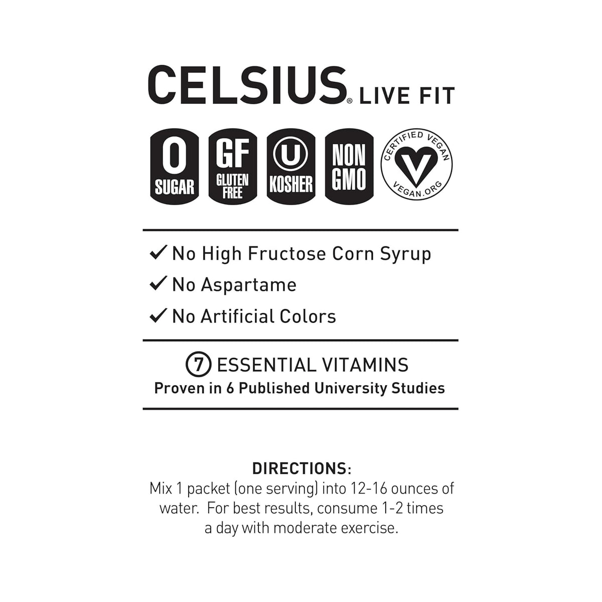 CELSIUS On The Go Strawberry Mango, Sugar Free Energy Drink Mix (14 Sticks per Pack)