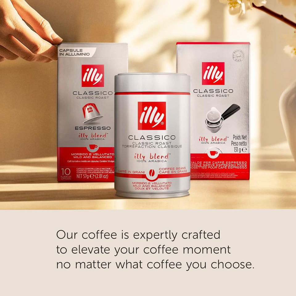 illy Classico Medium Roast 100% Arabica K Cup Coffee Pods for Keurig Machines, 32 Count Pack