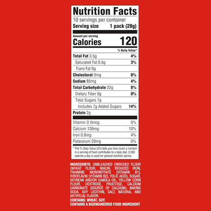Barnum's Original Animal Crackers, 10 Snack Packs, 1 oz, Circus-Themed, Kids' Snacks, Calcium-Rich
