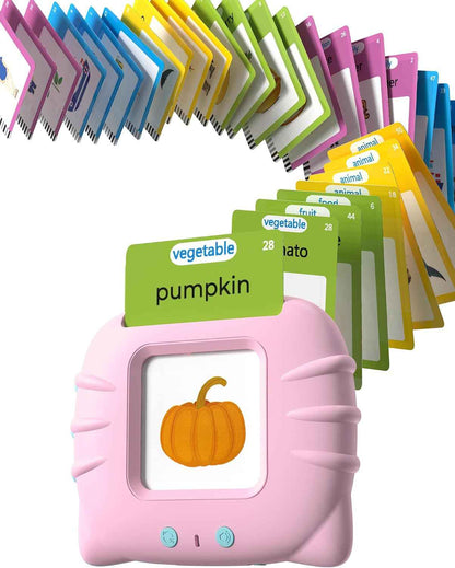 Talking Flash Cards for Toddlers 1 2 3 4 Year Olds, Montessori Language Learning with 224 Words, Pocket Speech Therapy Tools, and Speech Development Educational Playthings for Children