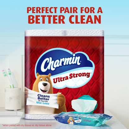 Charmin Ultra Strong Clean Touch Toilet Paper, 24 Family Mega Rolls = 120 Regular Rolls
