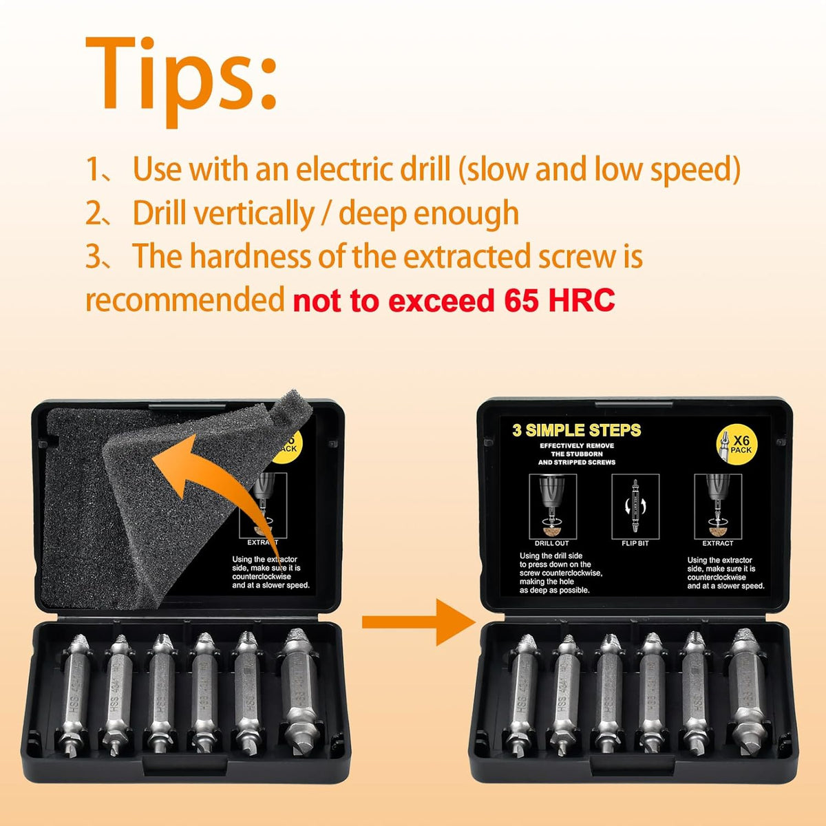 Valentines Day Gifts for Him - Fathers Day Dad Gifts Screw Extractor Set - Tools Gadgets for Men Bolt Extractor Kit - Birthday Stocking Stuffers for Men Husband Boyfriend