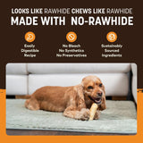 Earth Animal No Hide Chews for small dogs, 16-45 lbs, 6 count, chicken, rawhide free, long lasting