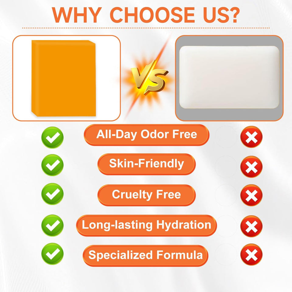 Natural persimmon soap bar for body odor control and deodorant use