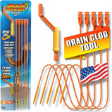 FlexiSnake Drain Weasel Sink Snake Hair Clog Remover Tool, Pipe, Bathroom, Bathtub Cleaner, 18-inch, Made in the USA, 5 Wands and Removable Handle