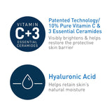 ceraVe Vitamin C Serum 10% Pure Hyaluronic Acid Fragrance Free 1 Fl Oz