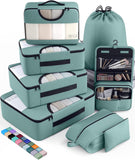 vekens 8-set packing cubes nylon organizer bags for beach vacation cruise ship travel essentials suitcase