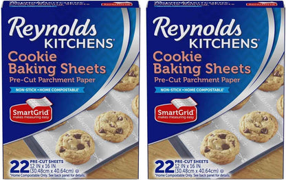 Reynolds Kitchens Air Fryer Liners Disposable, Unbleached Parchment Paper Sheets, 50 Count