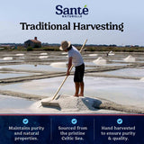 sante naturelle celtic salt 1.1lb french mineral sea salt organic rich in 82+ minerals hand harvested sal celtica
