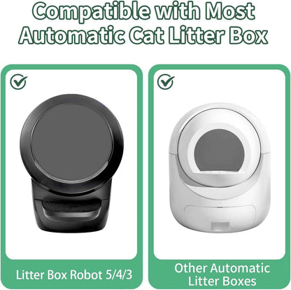 anwa 40-count heavy-duty extra thick cat litter box liners for automatic and robot litter boxes