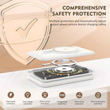 Magnetic Wireless Charger for iPhone: 3 in 1 Travel Charging Station for Apple Devices for iPhone 17 Air 16 15 14 13 12 Pro Max Plus - Foldable Charging Pad for Apple Watch Series & Airpods 4 3 2 Pro