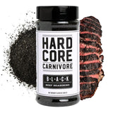 Hardcore Carnivore Black activated charcoal meat seasoning rub 13 oz Texas-made blend for steak brisket burgers BBQ grilling and smoking