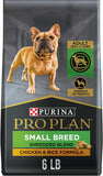 Purina Pro Plan small breed dog food with probiotics, shredded chicken and rice formula, 6 lb bag for small dogs