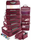 vekens 8-set packing cubes nylon organizer bags for beach vacation cruise ship travel essentials suitcase