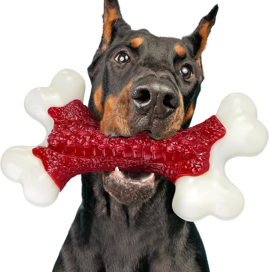 Tough Dog Toys, Toys for Aggressive Chewers Large Breed, Chew Dogs, Bone Toy Nylon Dogs Almost Indestructible