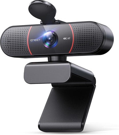 emeet c960 1080p webcam with 2 mics, 90° fov, usb type-a & a-to-c adapter, plug&play computer camera