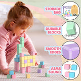 Apluses 32pcs Magnetic Blocks Building Cubes for Toddlers, Classroom Must Haves Creative Learning Kids Gifts, Preschool Montessori Sensory Autism Magnet Toys for Boys and Girls Ages 3 4 5 6