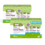 Boogie Antibacterial Hand Wipes, 100 Total Wipes, 5 Packs of 20, Alcohol Free, Hypoallergenic, Moisturizing Aloe for Kids and Adults