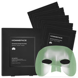 HommeFace men's 5ct hydrogel facial mask set with hyaluronic acid and peptides for hydrating and anti-aging skincare
