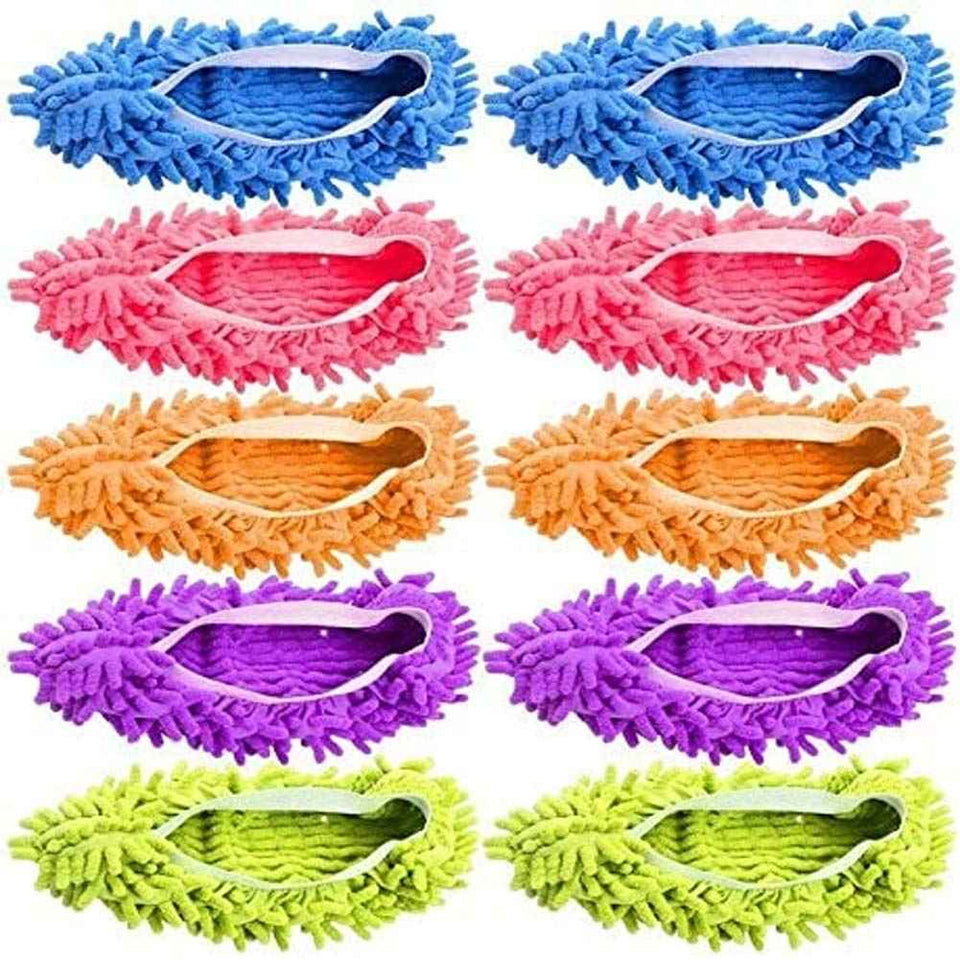 microfiber mop slippers shoes set for men women kids comfortable soft washable reusable free size fits most shoes