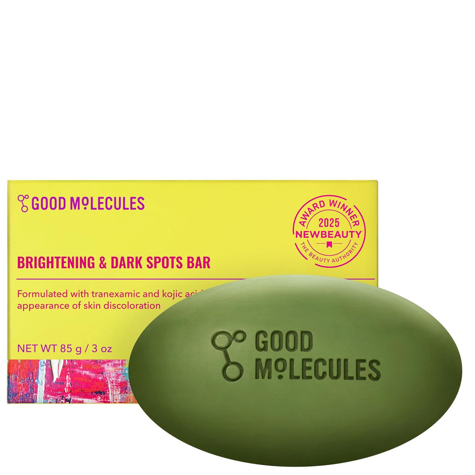 Good Molecules brightening soap free face and body bar with tranexamic kojic acids and niacinamide for dark spots skin care